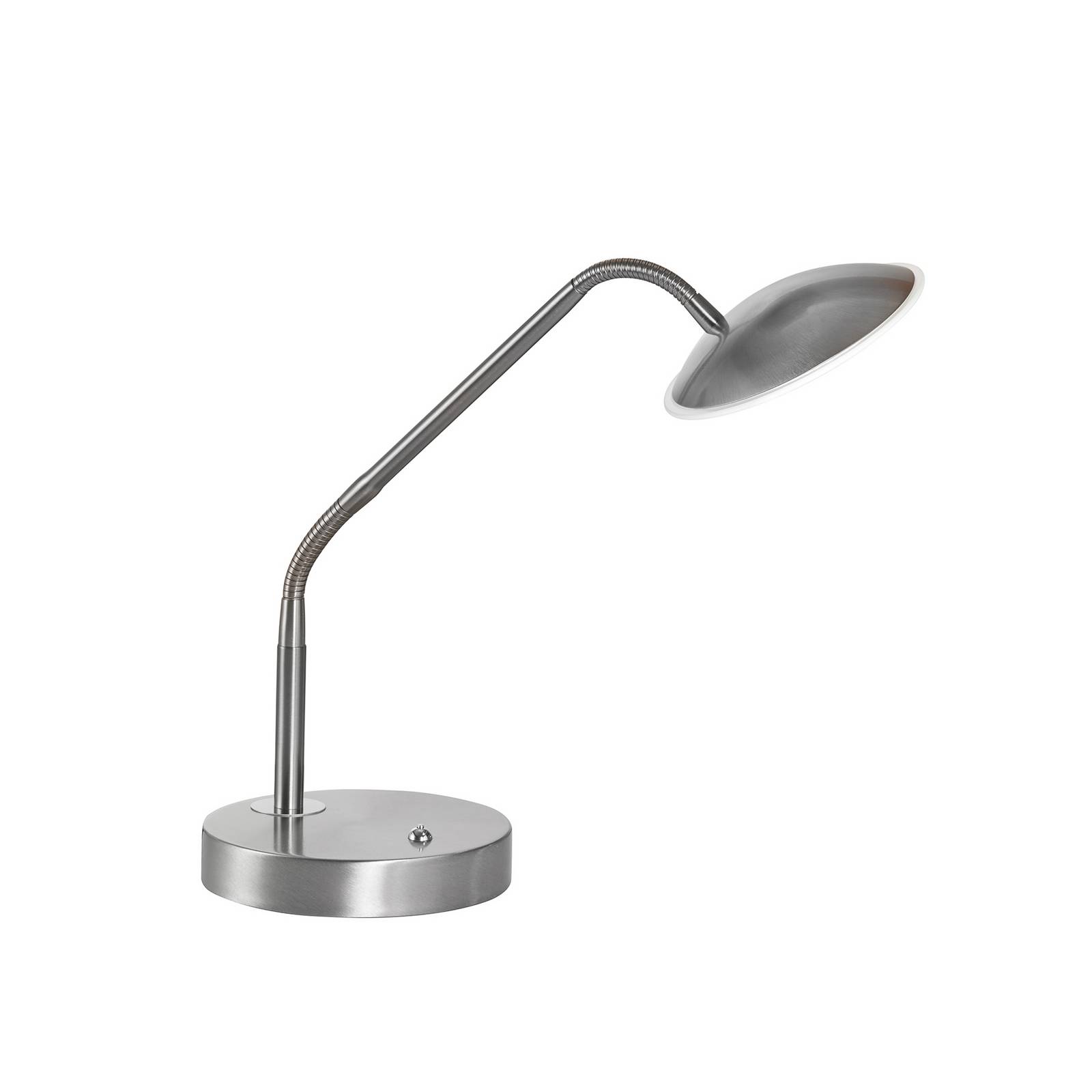 FISCHER & HONSEL LED stolní lampa Tallri, nikl, výška 60 cm, CCT dotykový stmívač