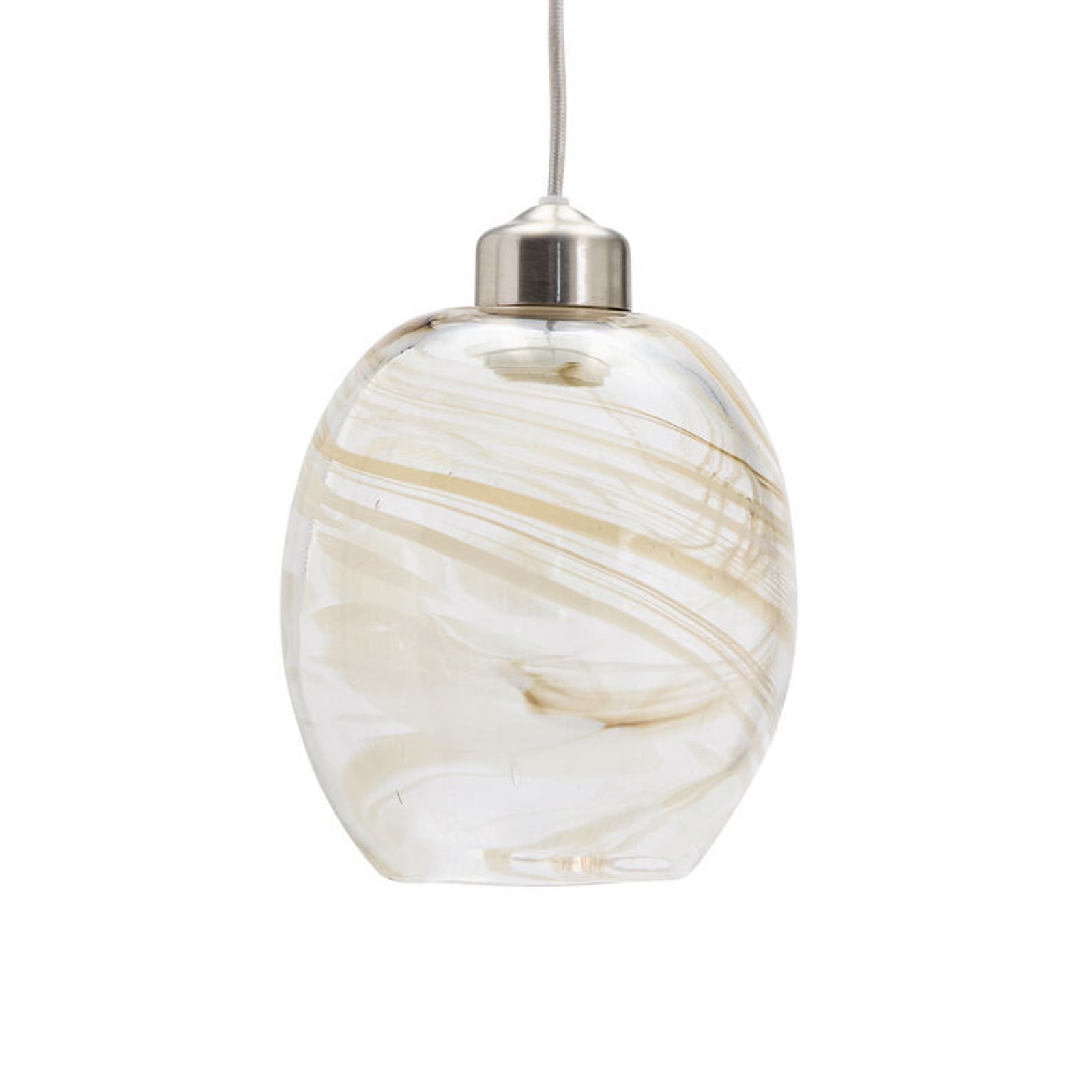Suspension Hite couleur crème, Ø 18 cm, verre - House Doctor