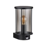 Gracey outdoor wall light, sensor, black, IP54, E27