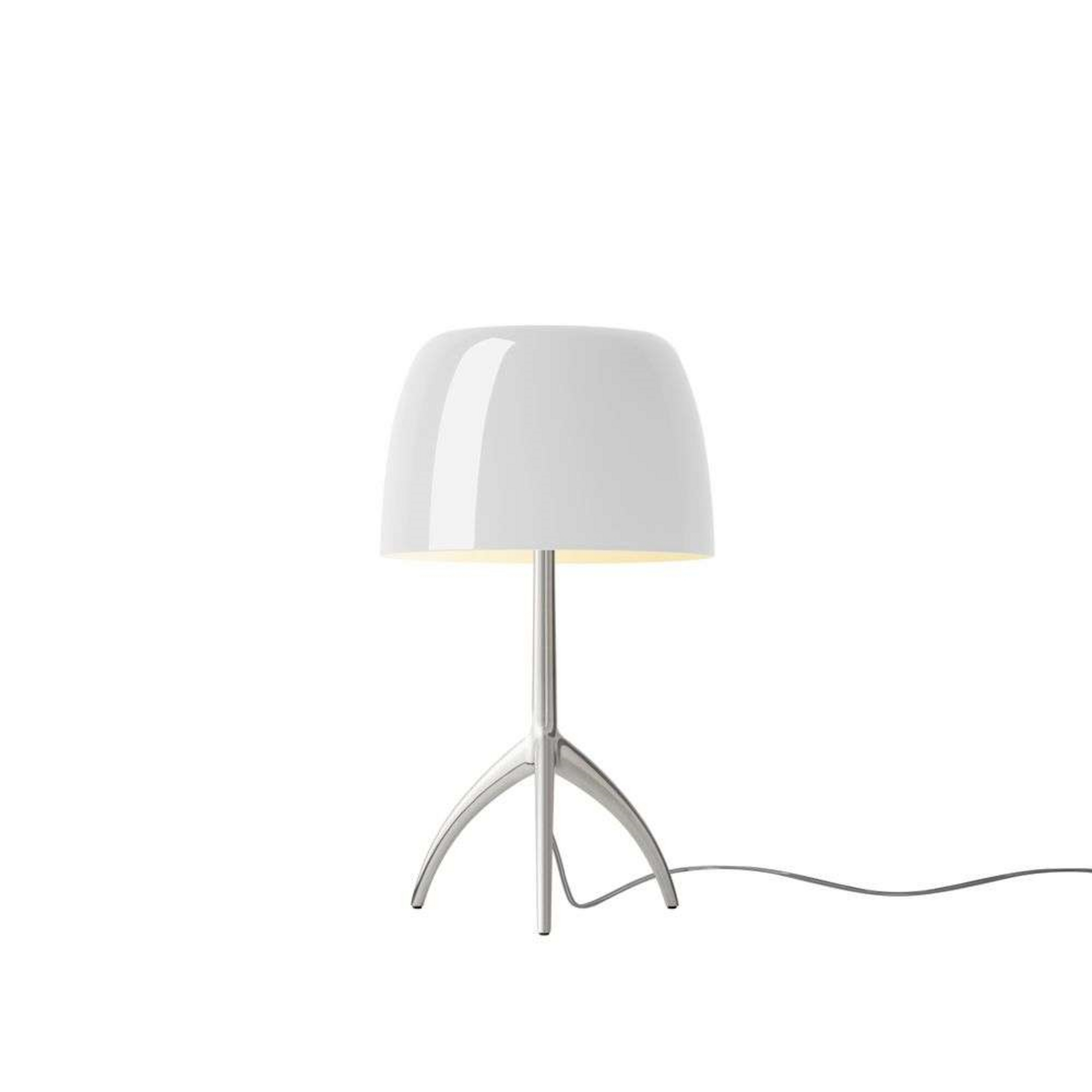 Lumiere Piccola Tischleuchte E14 Alu/Weiß Dimm. - Foscarini