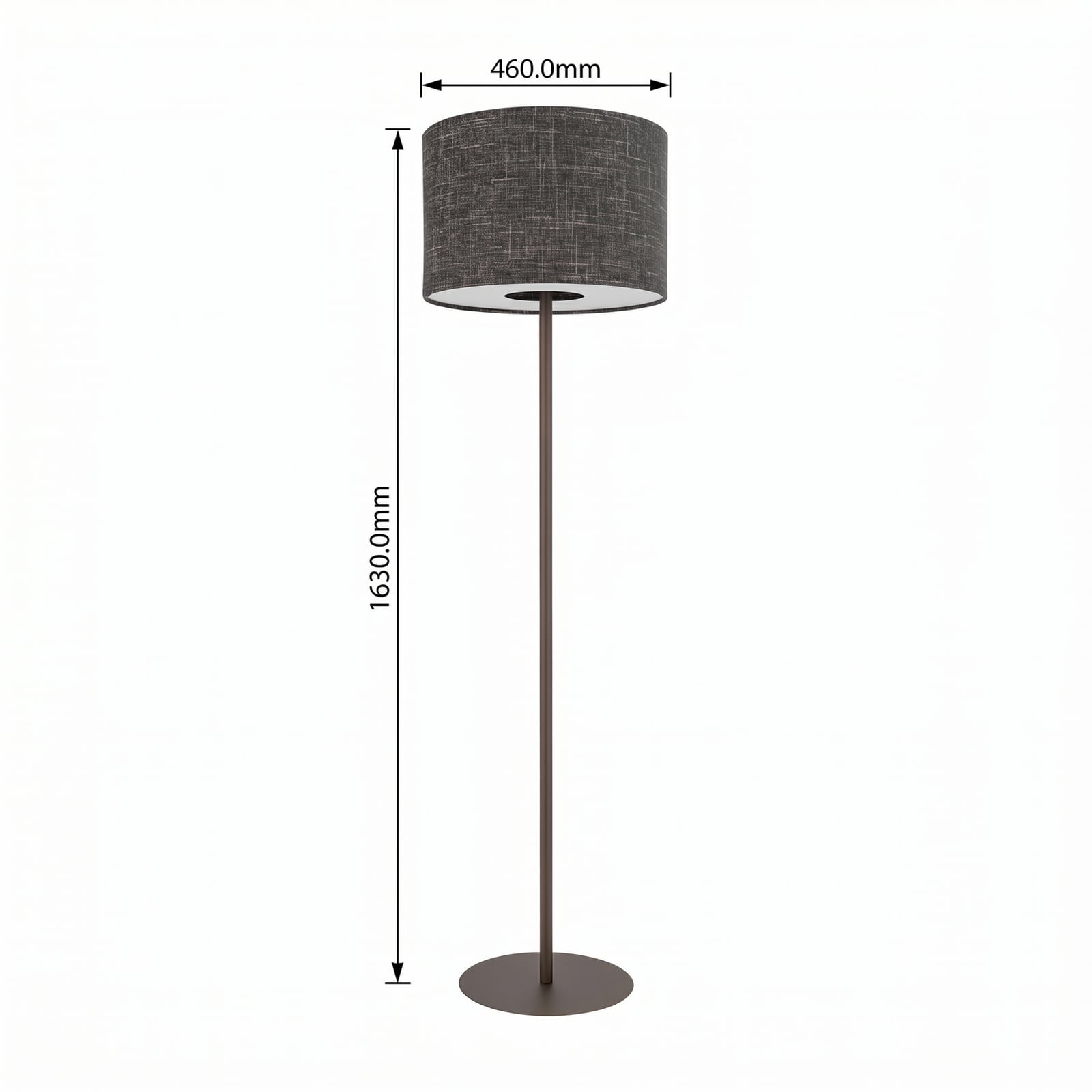 Stehleuchte Amarela, schwarz Melange, Textil, E27