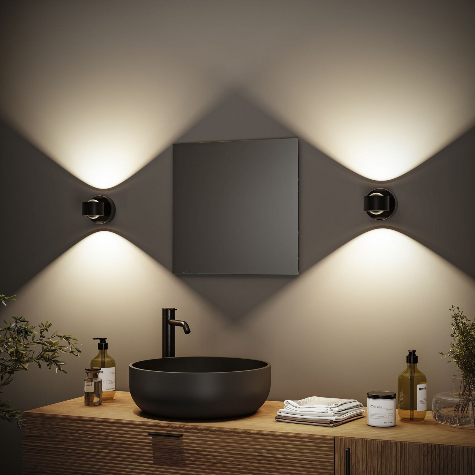 Paulmann Akku-Außenwandlampe Zorik schwarz 10 cm IP44 Dimmer
