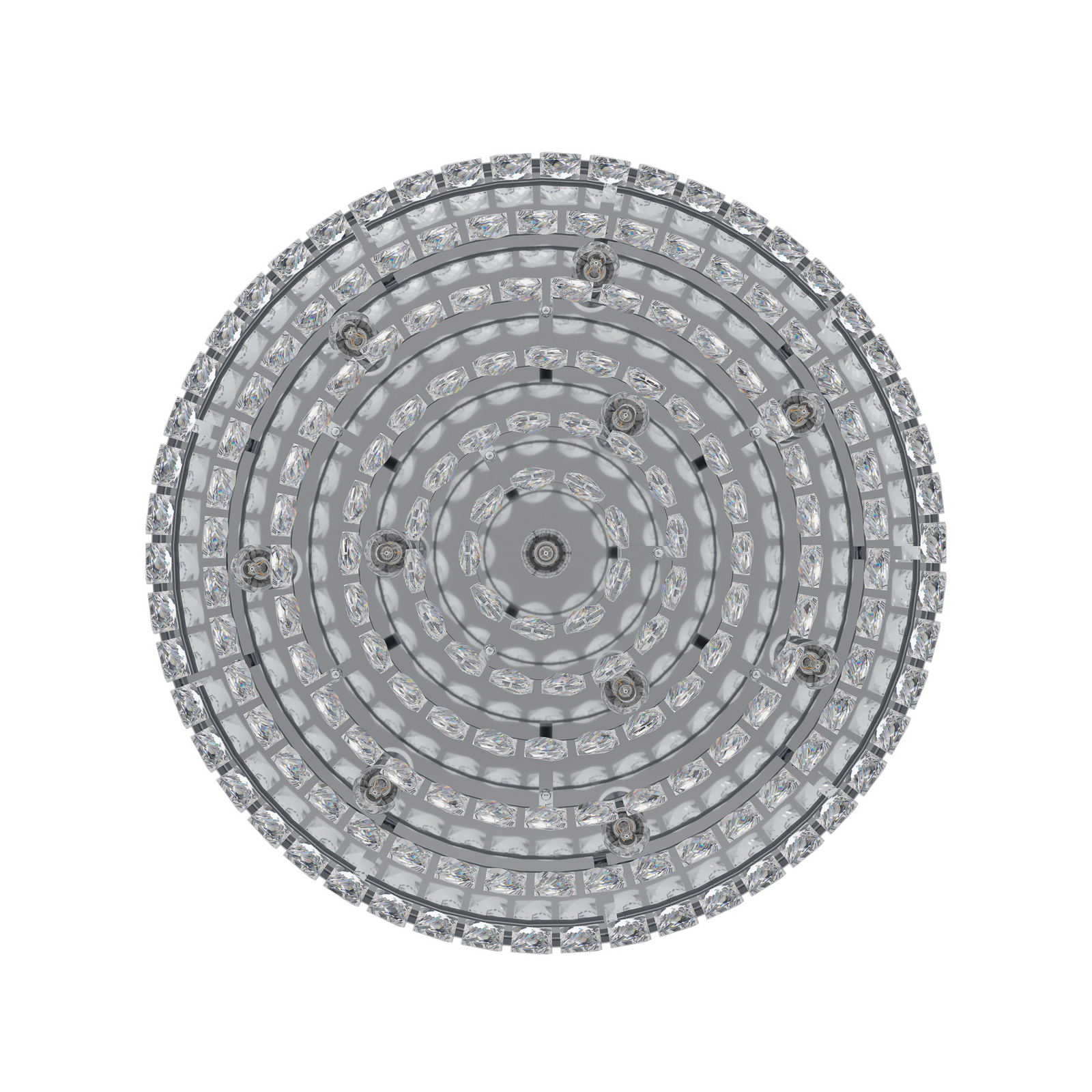 Stropna svjetiljka Stars of Light Valparaiso, krom, Ø 58 cm, metal