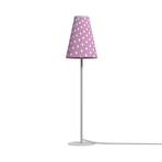 Lampă de masă Trifle, roz/alb cu puncte