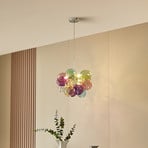 Lucande suspension Diborah, multicolore, verre, Ø 40 cm, G9