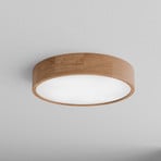 Cleo ceiling light, Ø 48 cm, 4-bulb, oak wood, E27