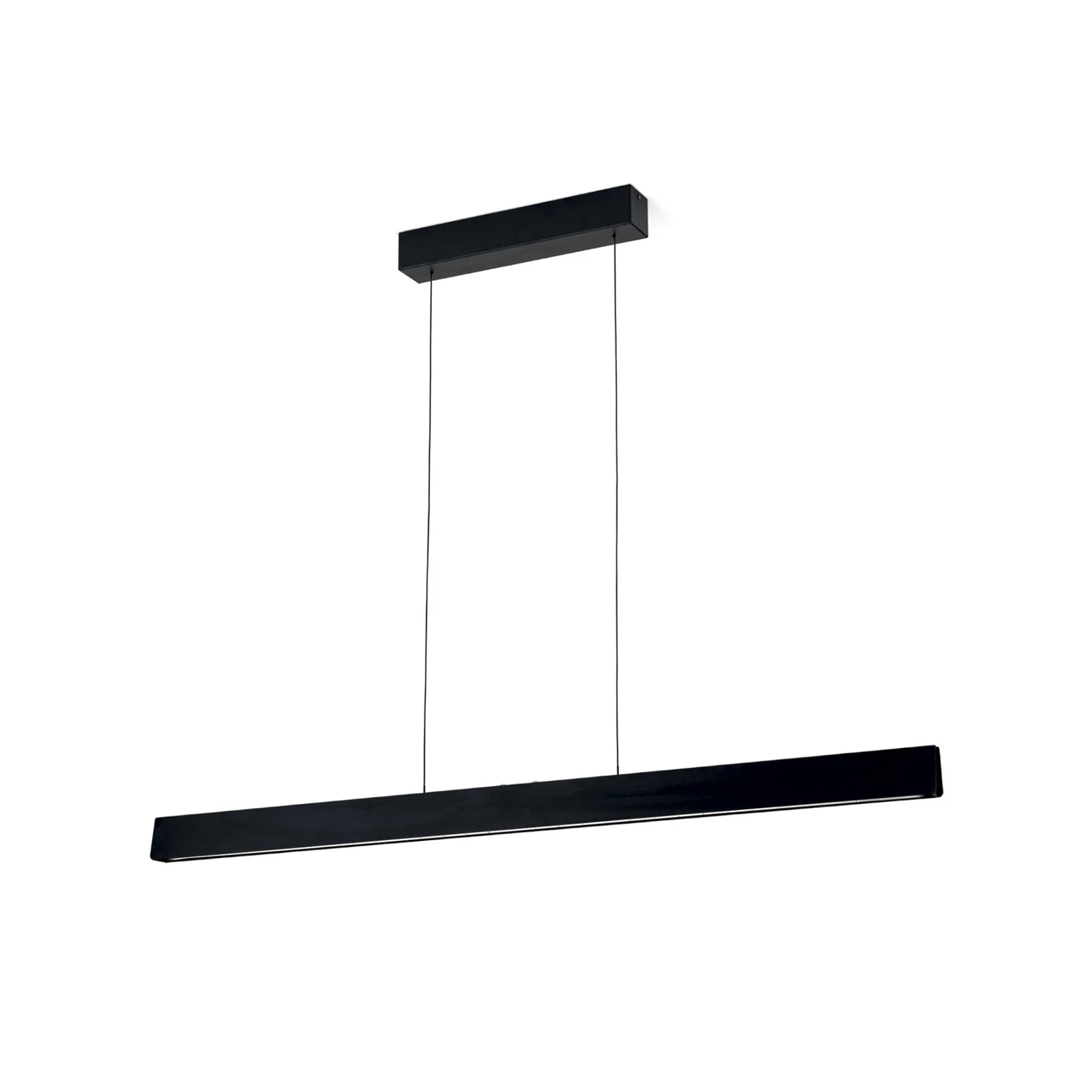 LED viseča svetilka Tara, črna, dolžina 120 cm, aluminij/jeklo