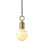 Stockholm-riippuvalo, antiikkimessinki, halkaisija 5 cm, E27 - Halo Design