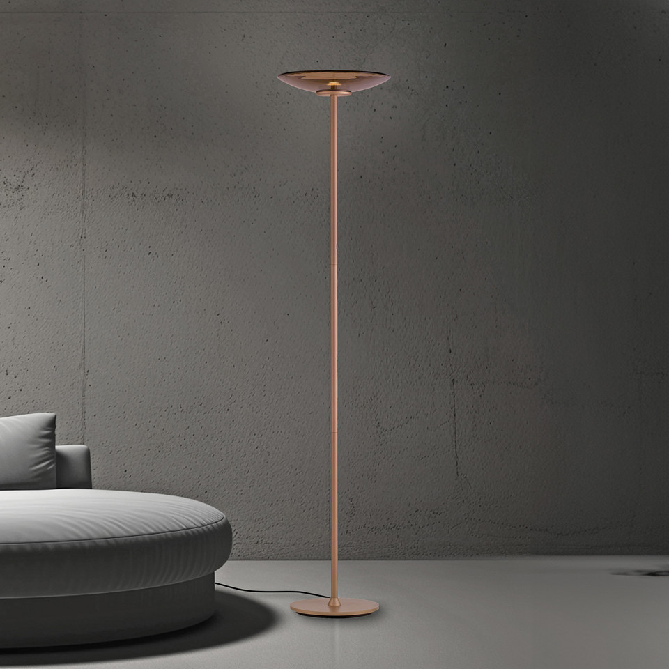 Pure Moon LED-golvlampa, brons / antikmässing från Pure