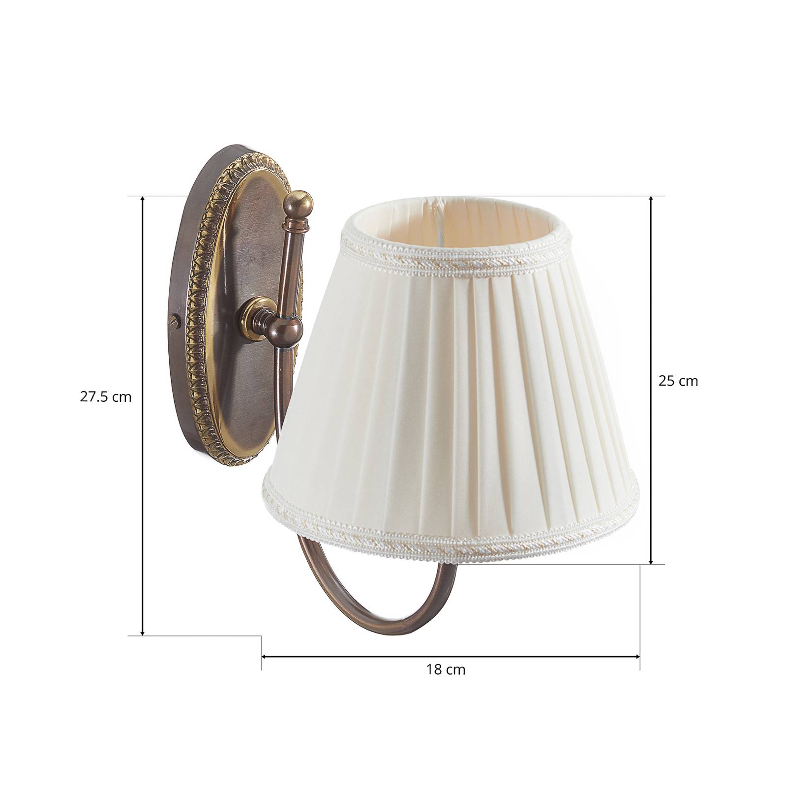 Classic - lampa ścienna z wygiętym ramieniem