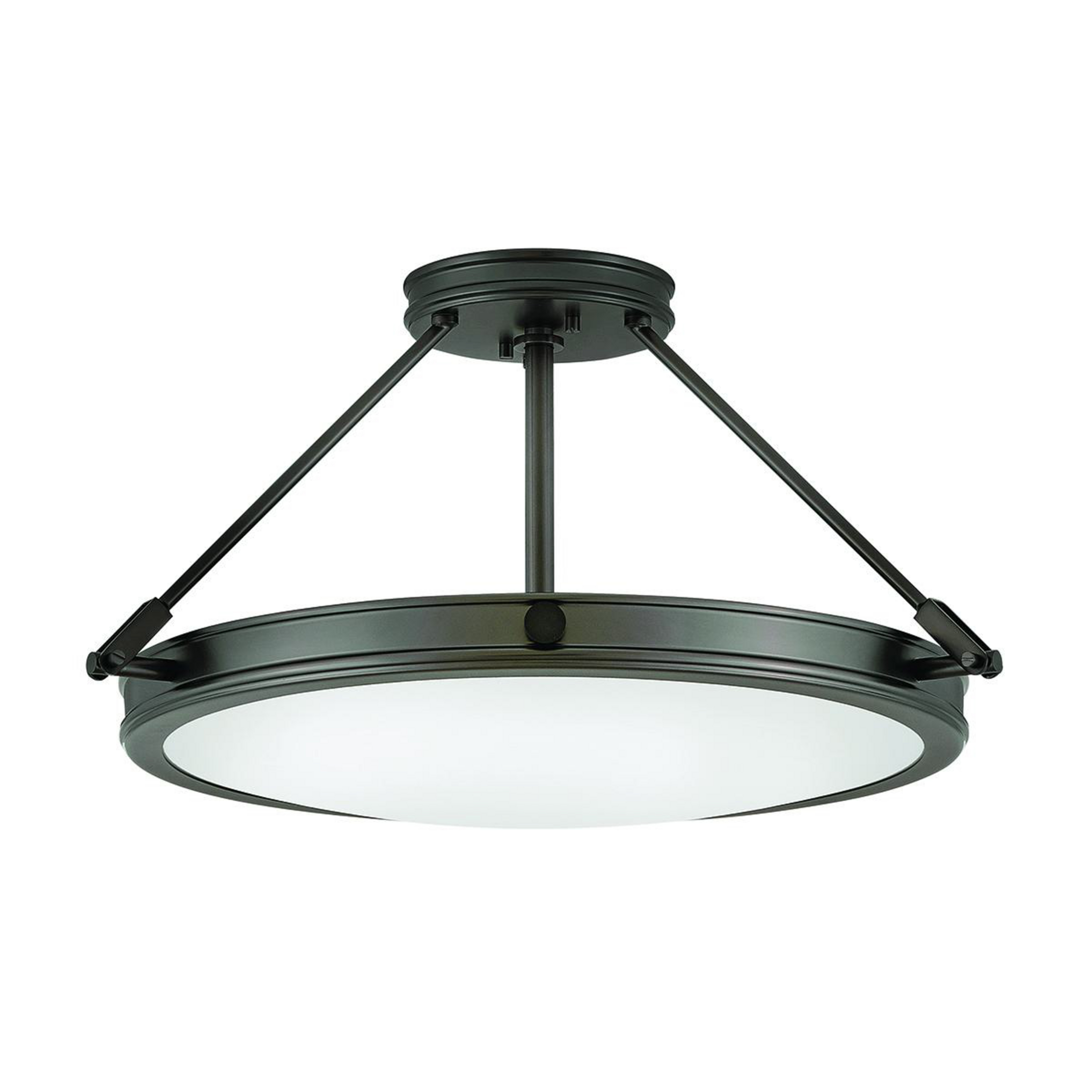 Loftlampe Collier, sort, Ø 41,7 cm, stål,  glas, E14