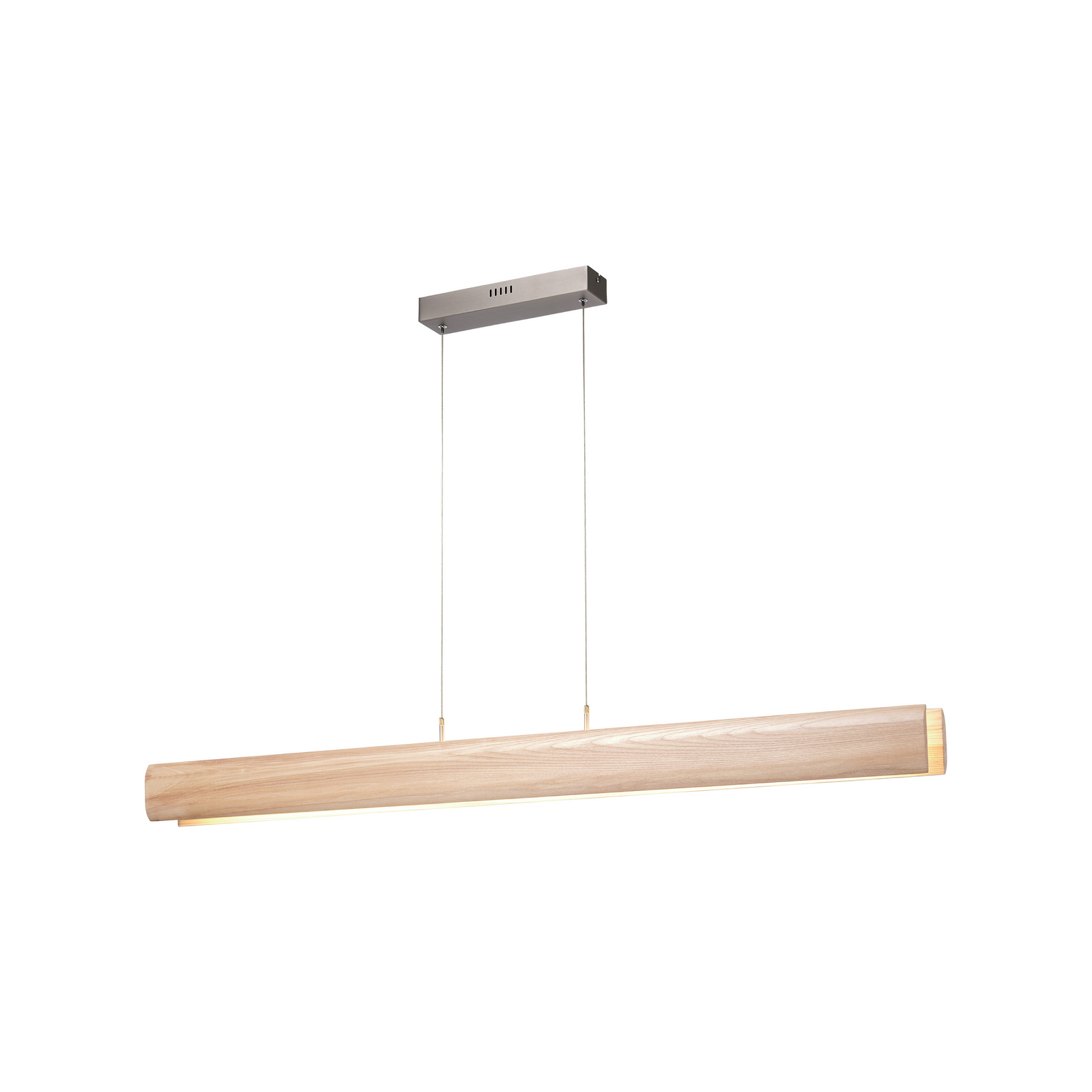 LED висяща лампа Monterra, дължина 100 cm, светлокафява, дърво