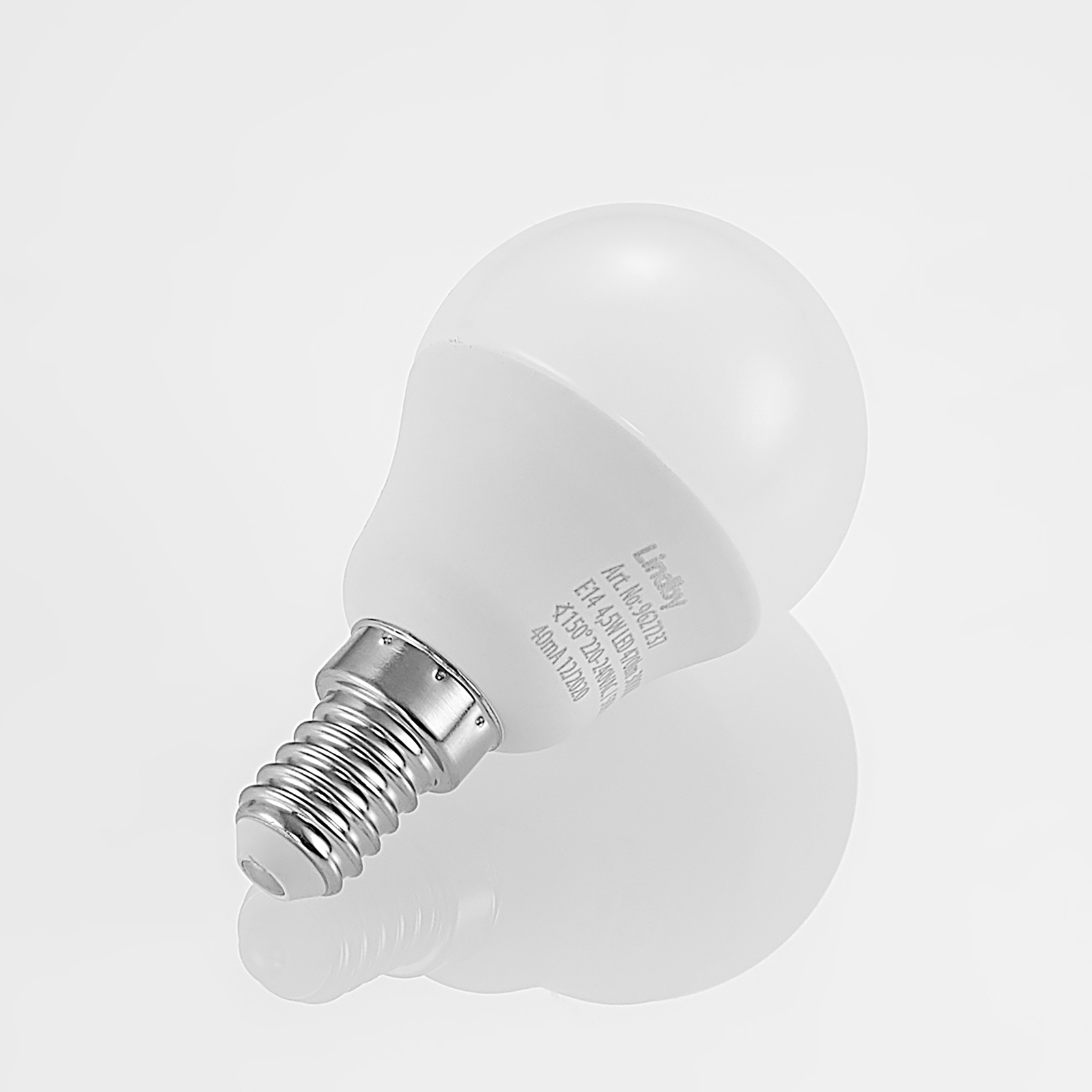 Lindby LED-Tropfenlampe E14 G45 4,9W 3.000K opal