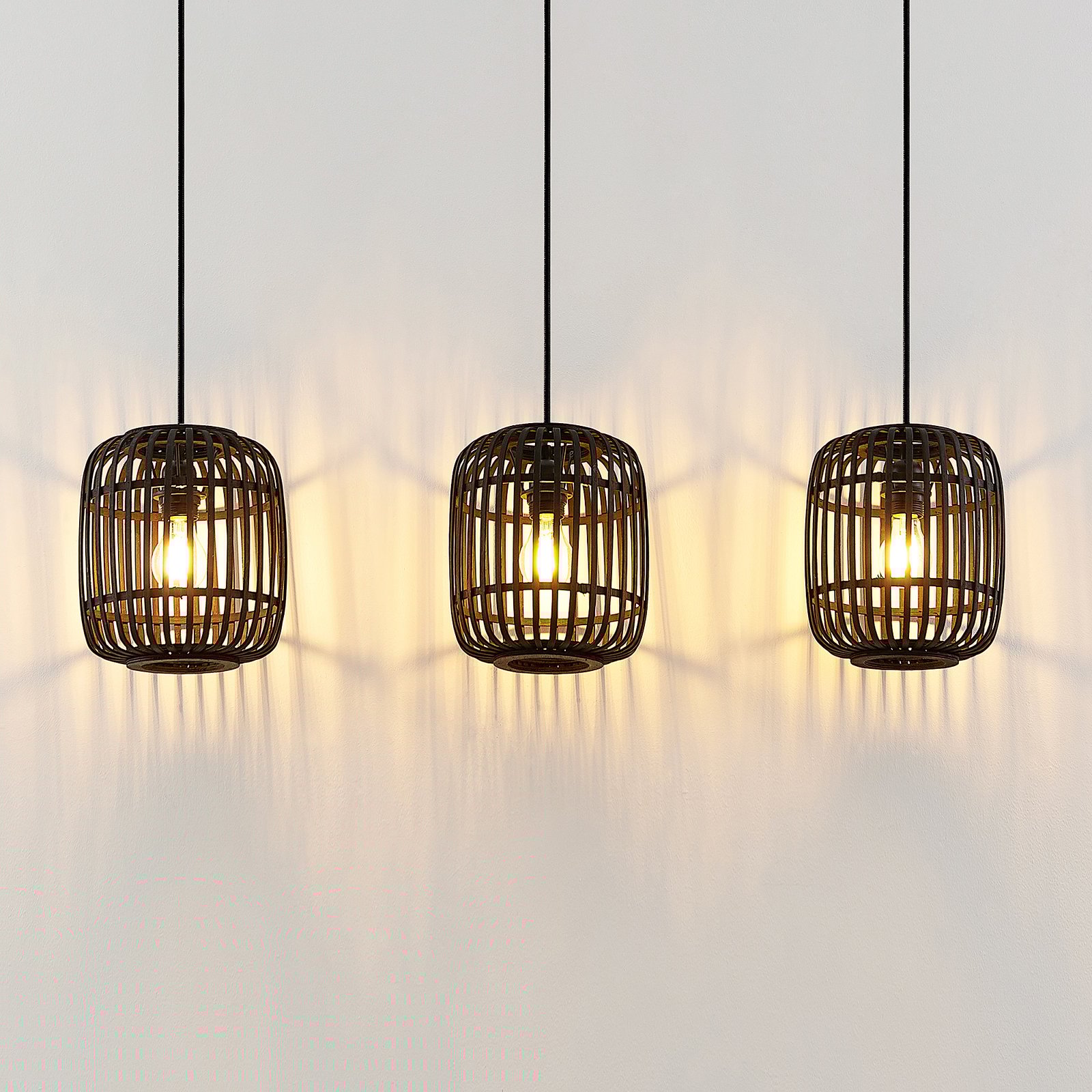 Canyana 3 Pendelleuchte Black - Lindby