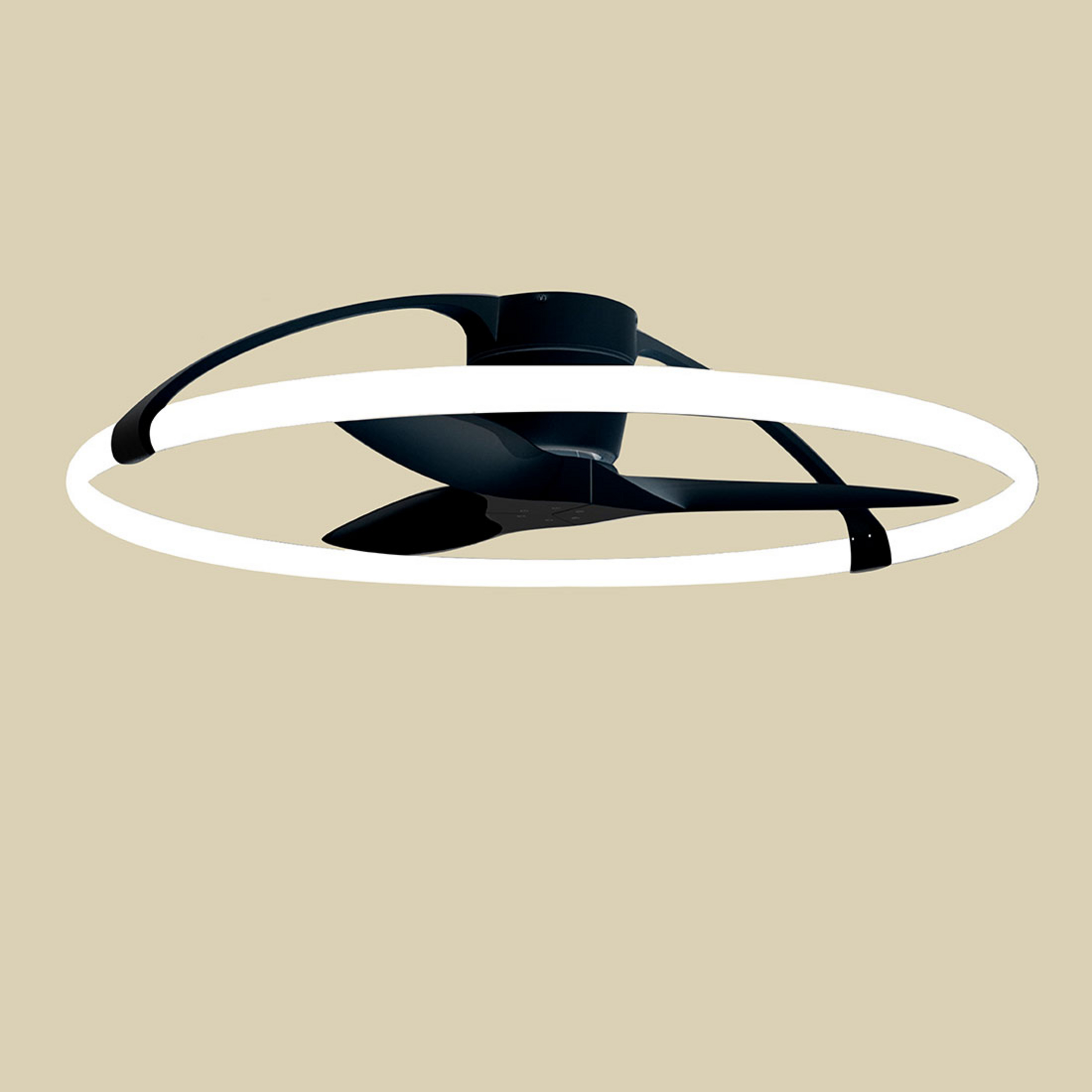 Nepal Smart LED-Deckenventilator, schwarz, DC leise - Mantra