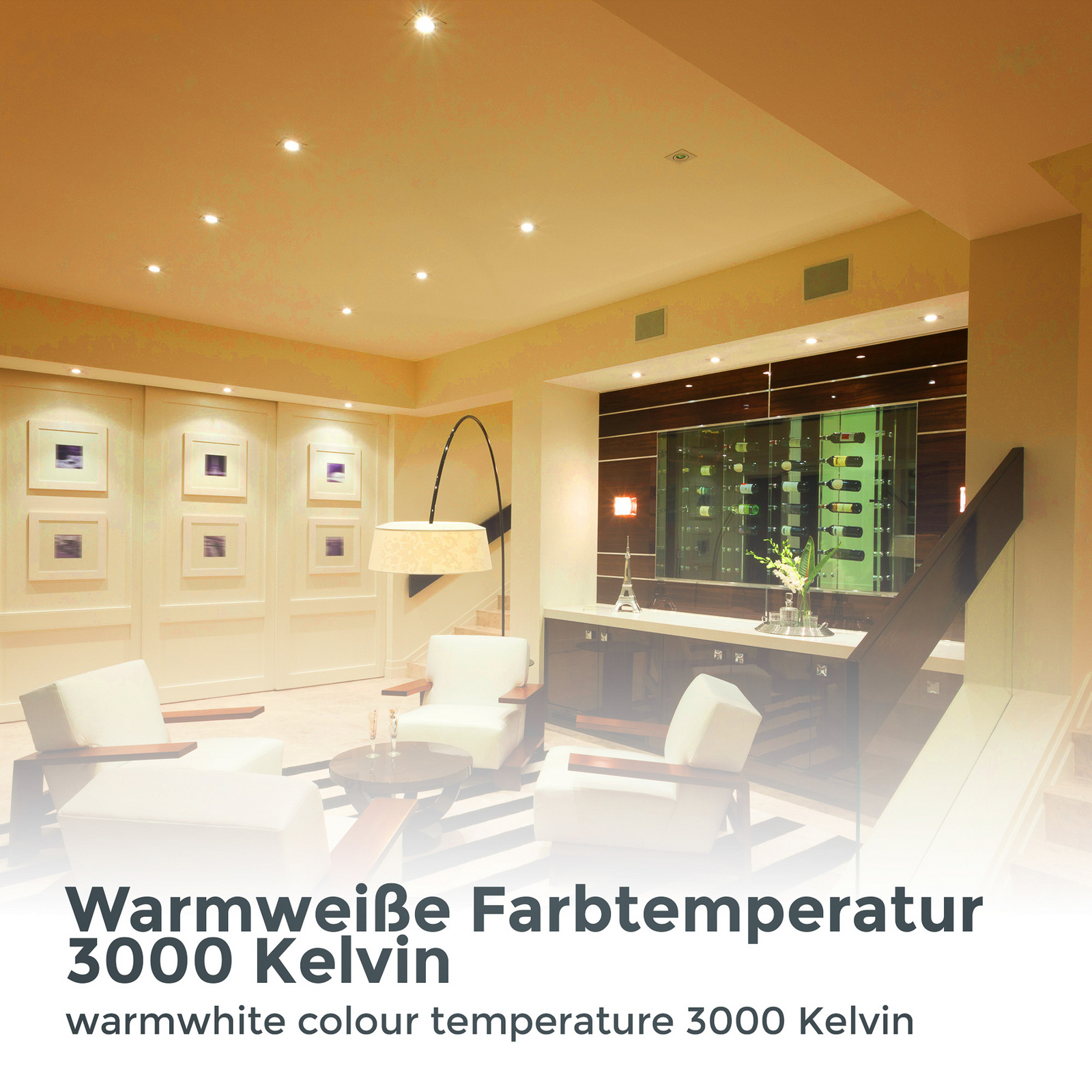 LED inbouwspot Slide set van 12, mat nikkel, 3.000 K