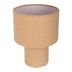 Fluffy table lamp, beige Height 31 cm textile E27 cylindrical