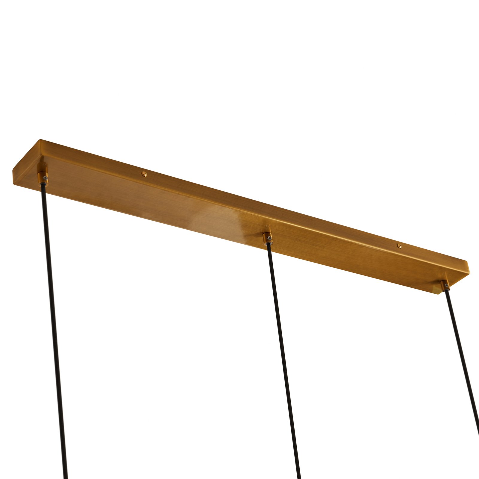 Lindby suspension Drakar, 3 lampes, ambre, verre, Ø 22 cm