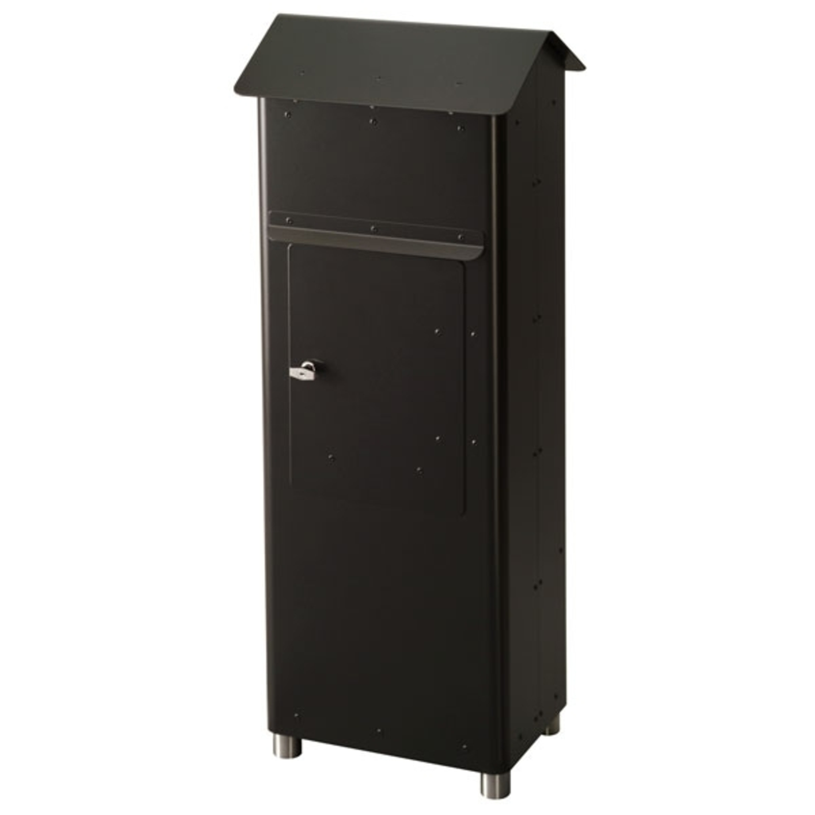 Heibi Letterbox GRANDE SECURI 2 black, Hot-dipped steel plate, W: 40 cm, H: 104 cm