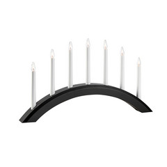 Candelabro Avento de madera 7 luces, negro