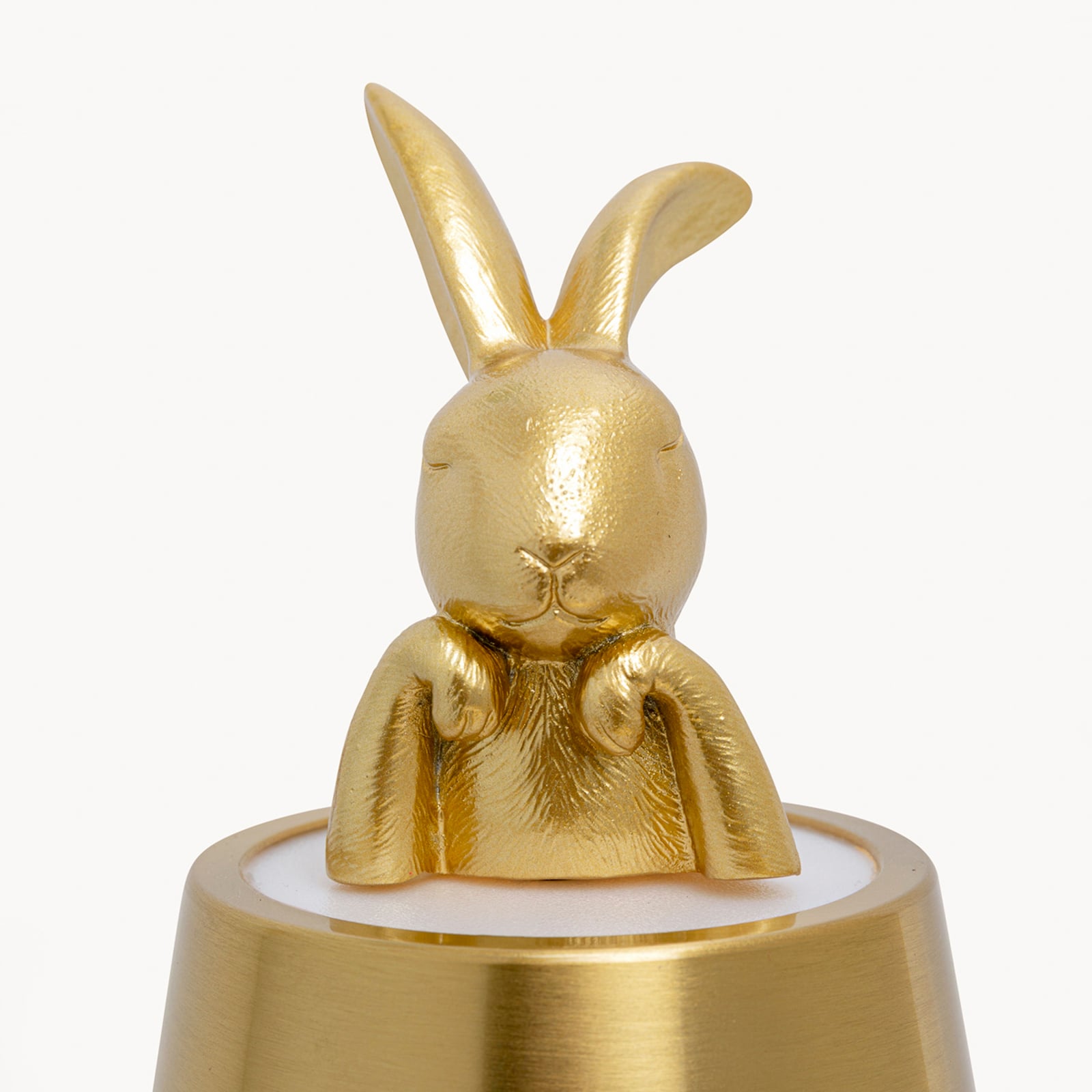 Kare LED-batteridrevet bordlampe Animal Rabbit, gull, IP44, 29 cm