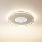 LED-loftlampe Shirley, sandfarvet, Ø 51 cm, CCT, dæmpbar