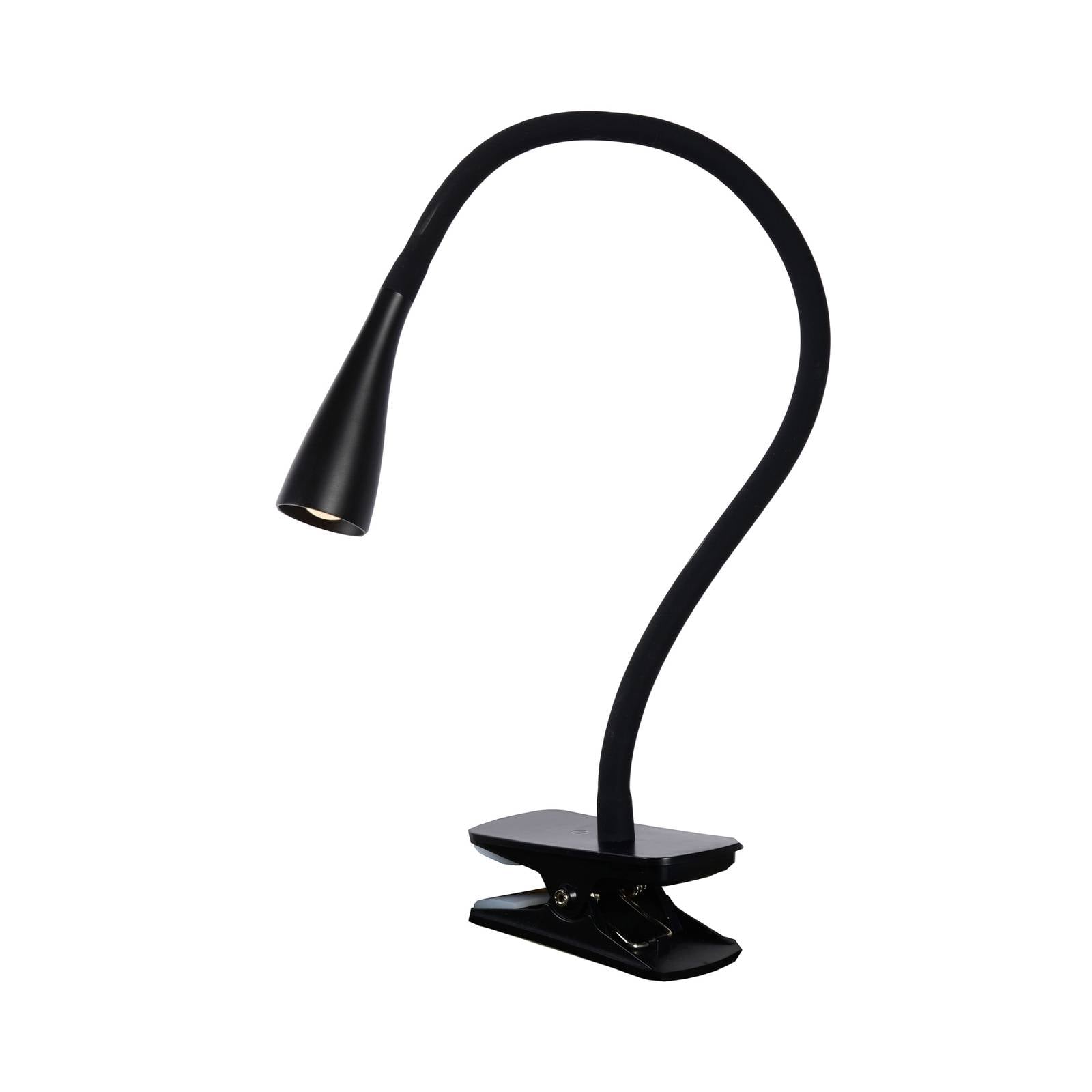 LED-Klemmleuchte Zozy, schwarz, 3-StepDim, Flexarm