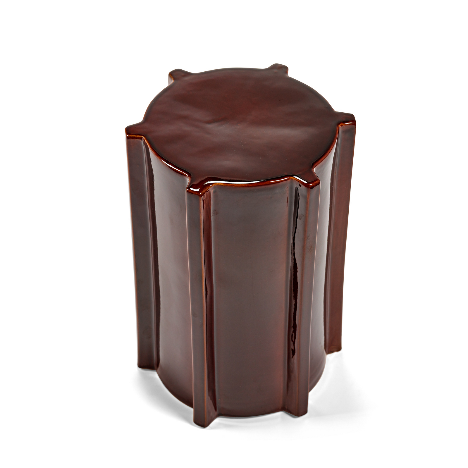 03 DARK BROWN PAWN sidebord, brun, keramik, højde 44,5 cm – Serax