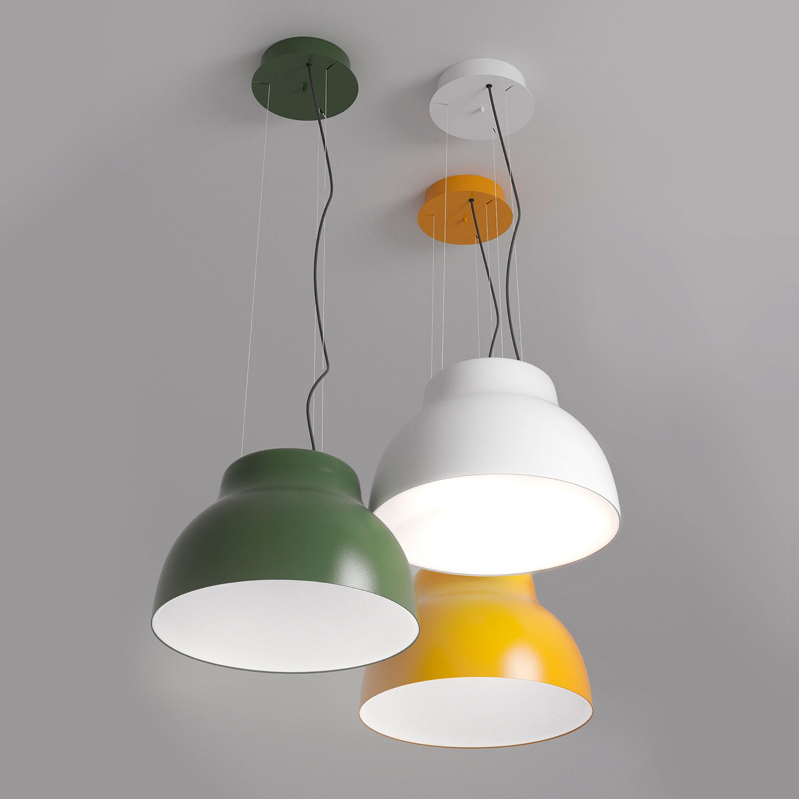 Martinelli Luce Cicala - Závěsné svítidlo LED, žlutá barva
