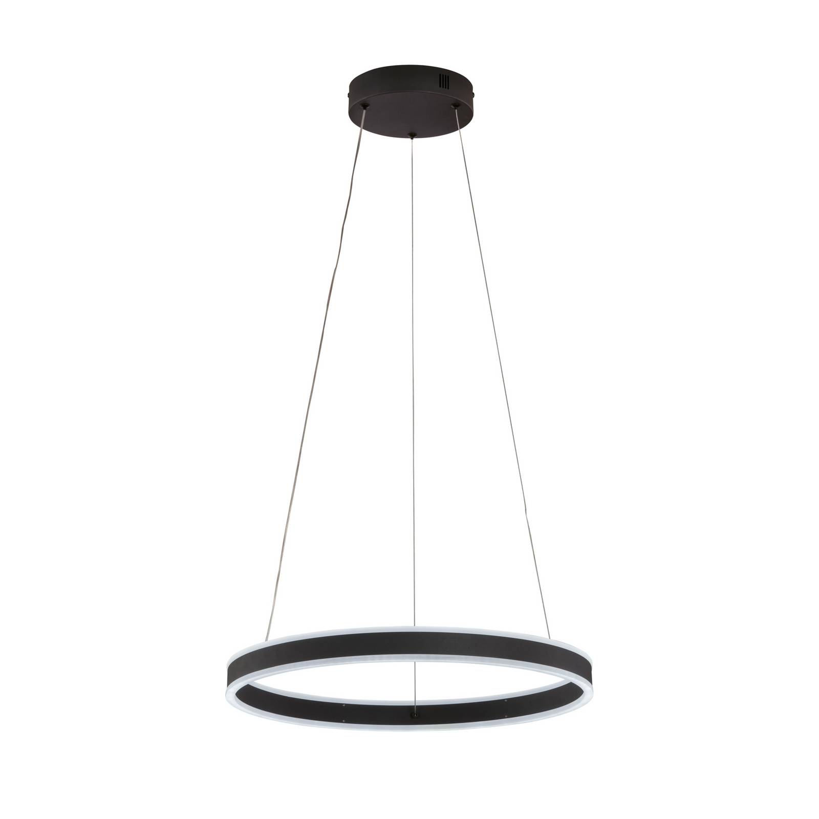FISCHER & HONSEL Suspension LED Sirko, Ø 50 cm, noir sable, métal, CCT