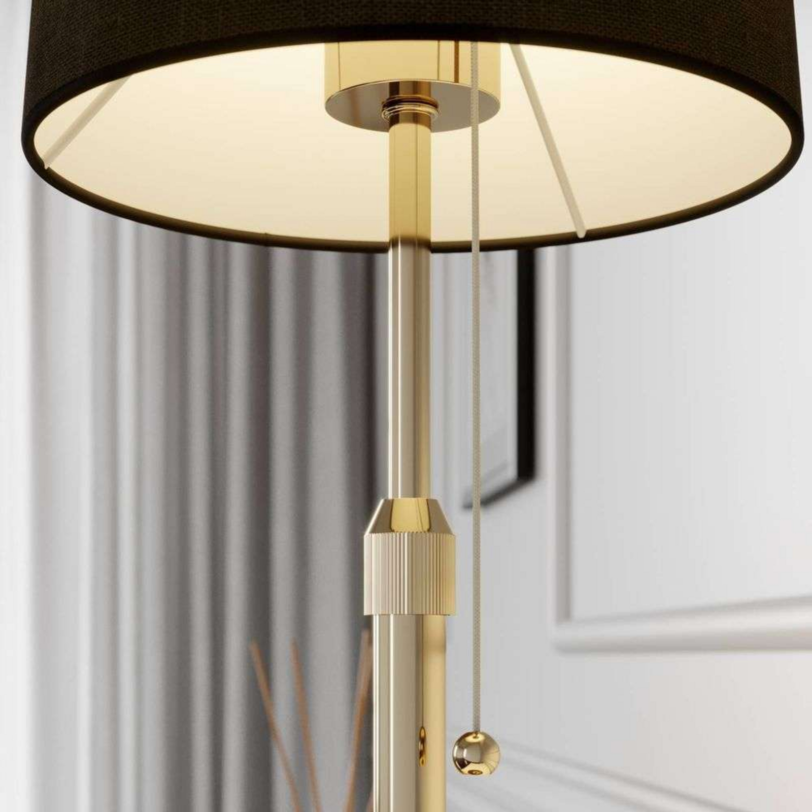 Pordis Lampă de Masă Brass/Black - Lucande