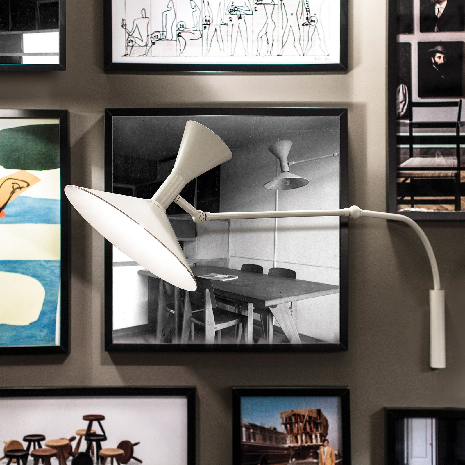 Nemo Mini Lampe de Marseille aplică de perete alb - Camera de zi / sufragerie - Metal