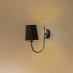 Zidna lampa Bona, jedna žarulja, crna
