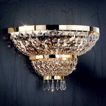 Sheraton Wall Light 24 Ct. Gold-Plated Three Bulbs