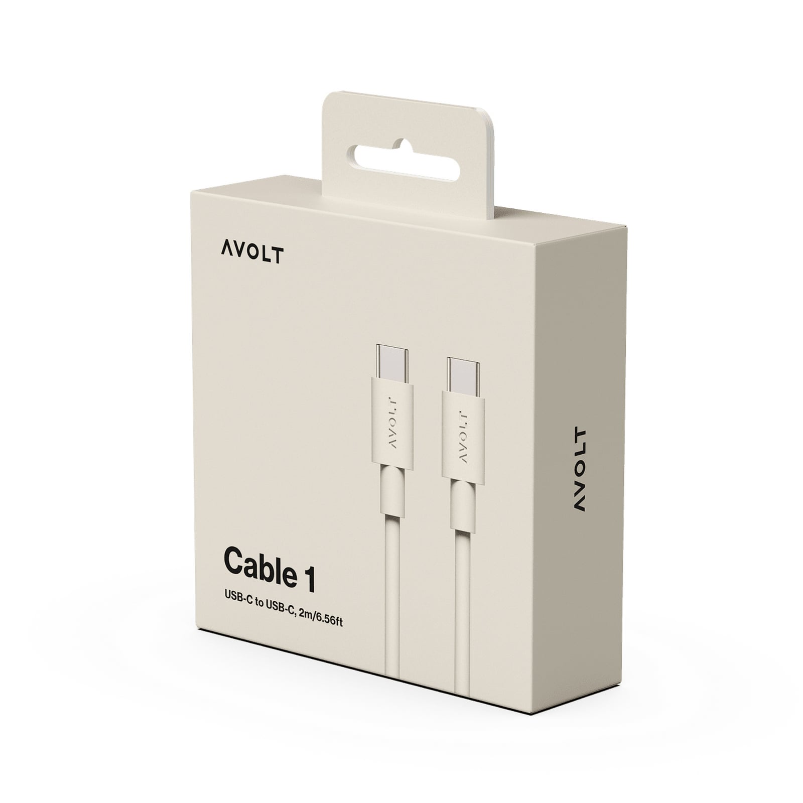 Kabel USB-C zu USB-C, beige, Länge 2 m - AVOLT