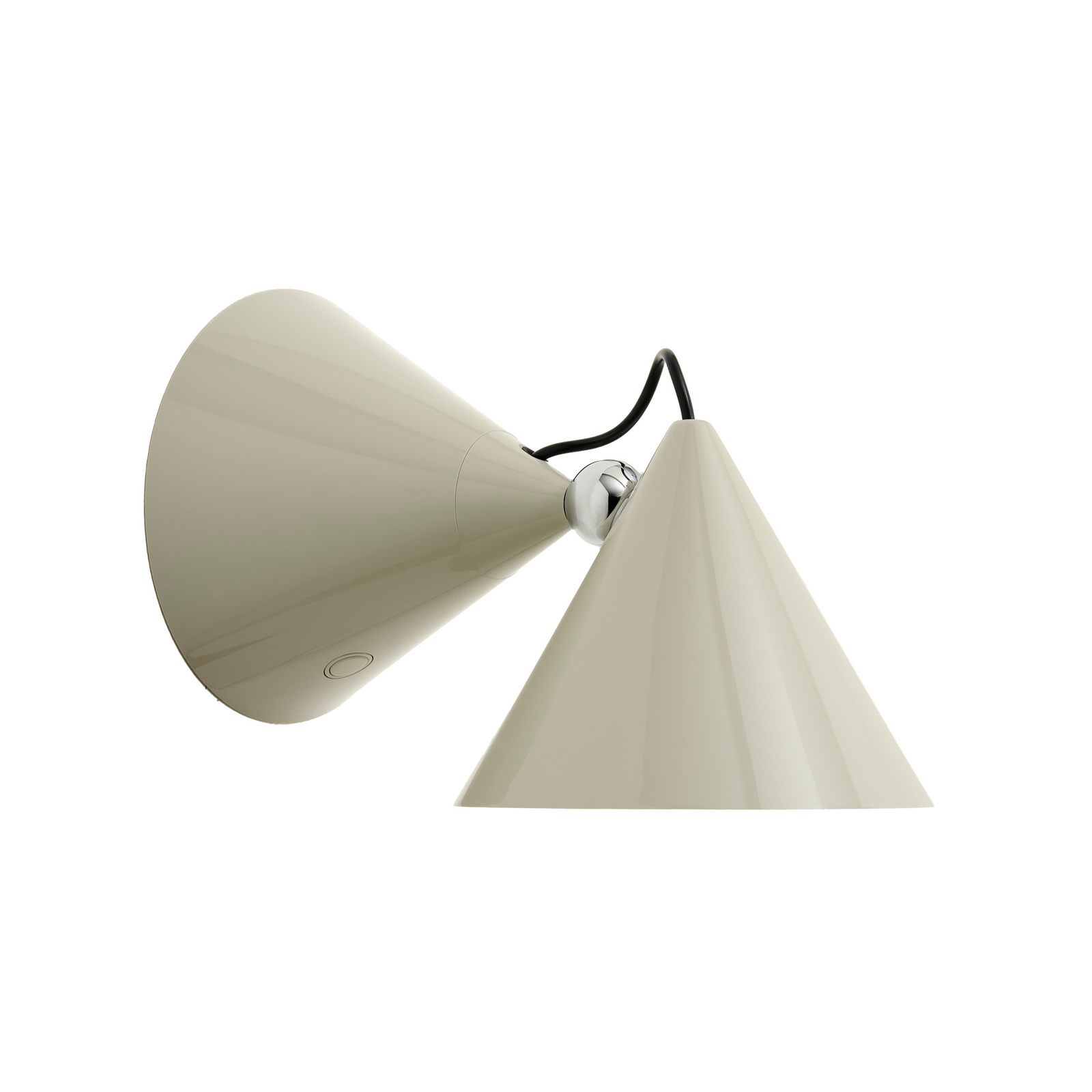 Tom Dixon LED wall light Pose, grey-beige, 21 cm plastic Tom Dixon LED wall light Pose, grey-beige, 21 cm plastic