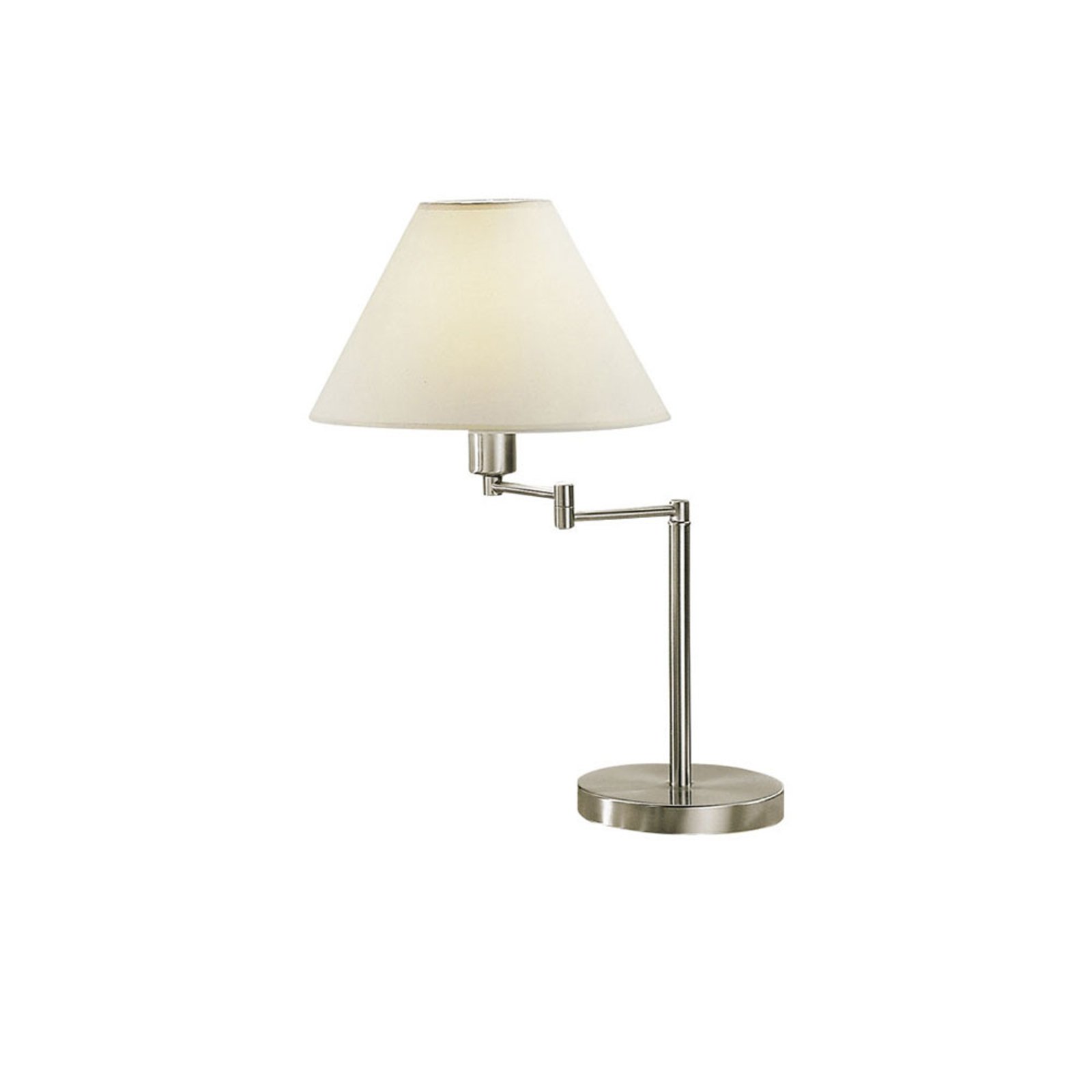 Hilton table lamp, pivotable, nickel