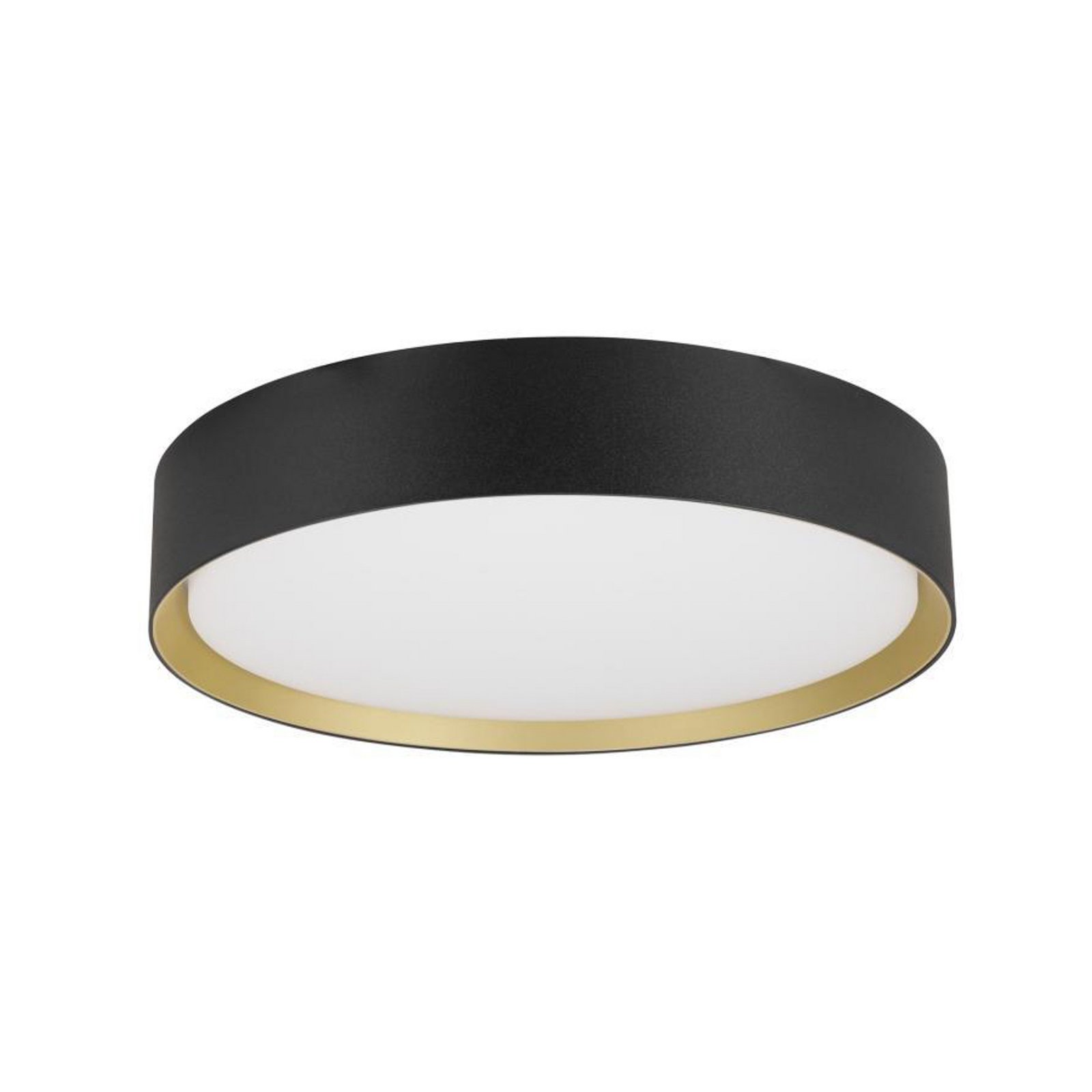 SLV LED таванна лампа Decona, Ø 30 cm, черно/златисто