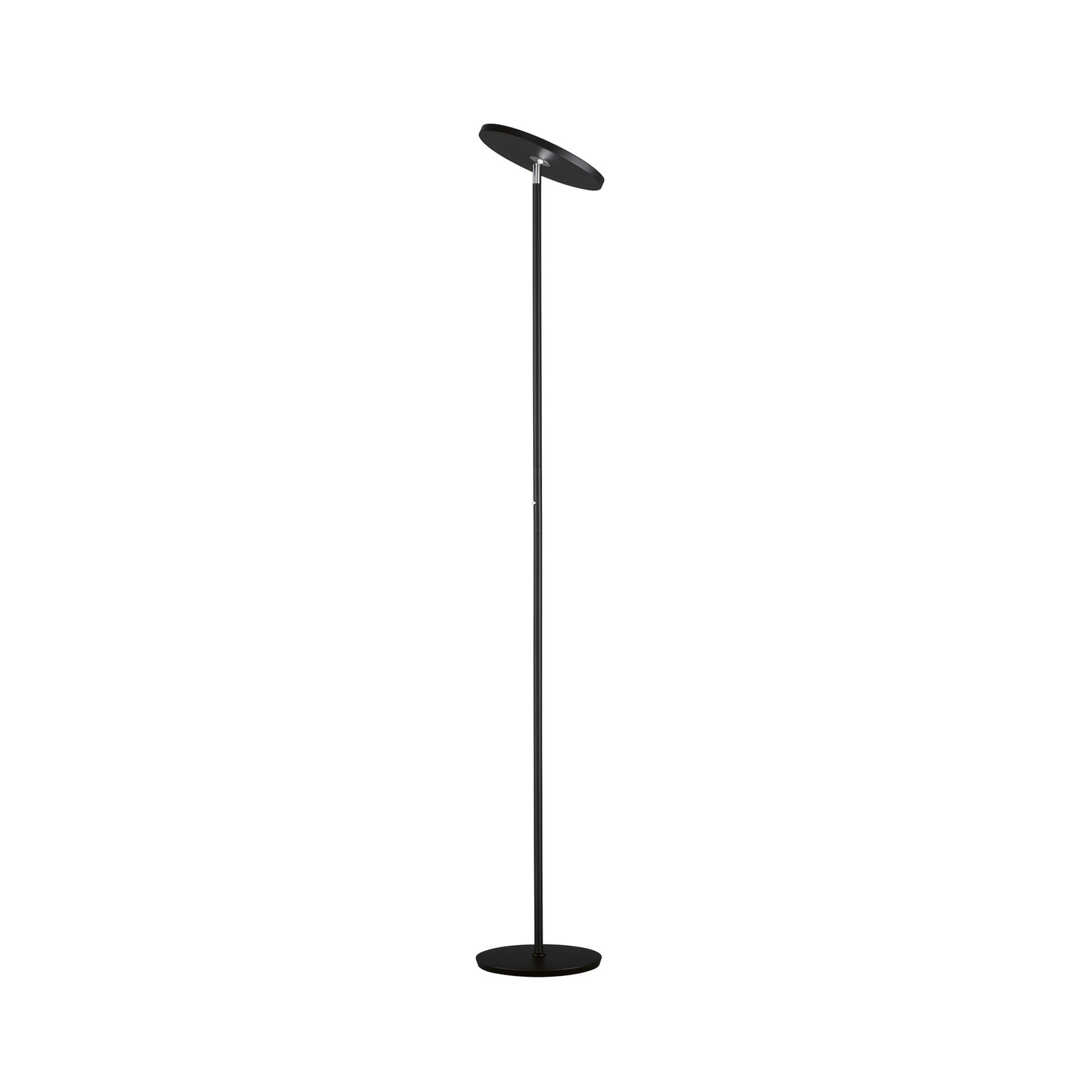 LED vloerlamp Bever, zwart, metaal, CCT, dimbaar, 180 cm