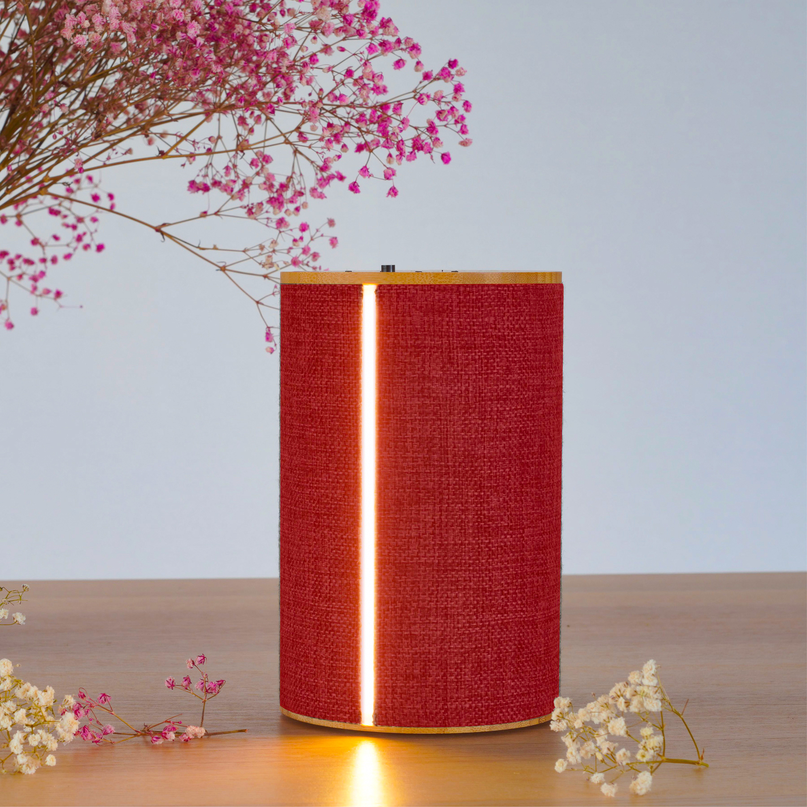 LOOM DESIGN Silo 2 decorative light, Bluetooth speaker, red