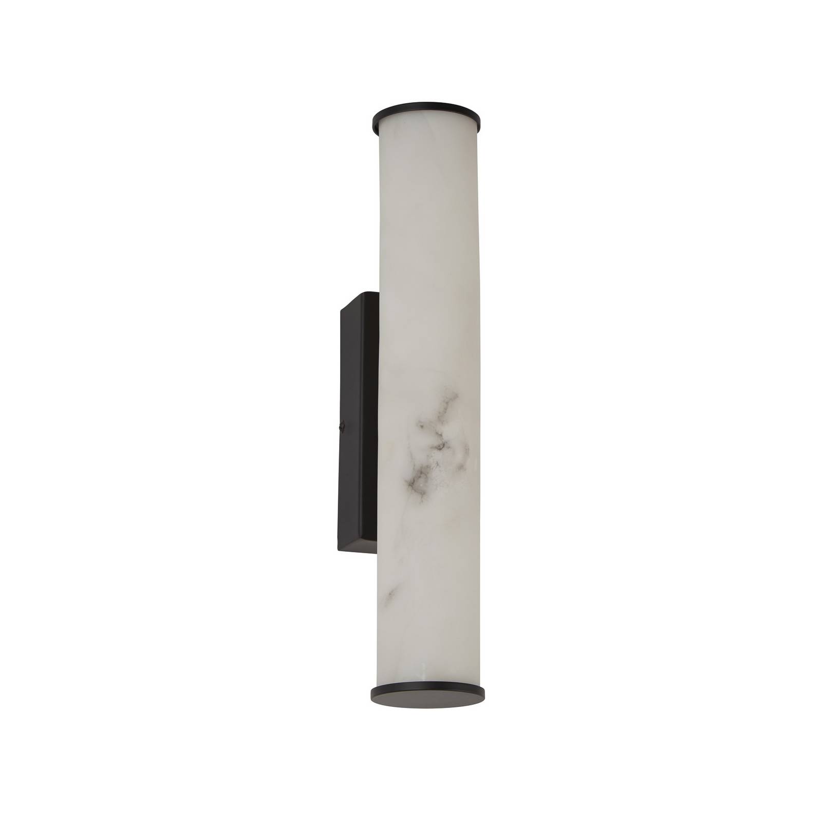LED-Bad-Wandlampe Wales schwarz/marmoriert 35 cm Stahl/Resin günstig online kaufen