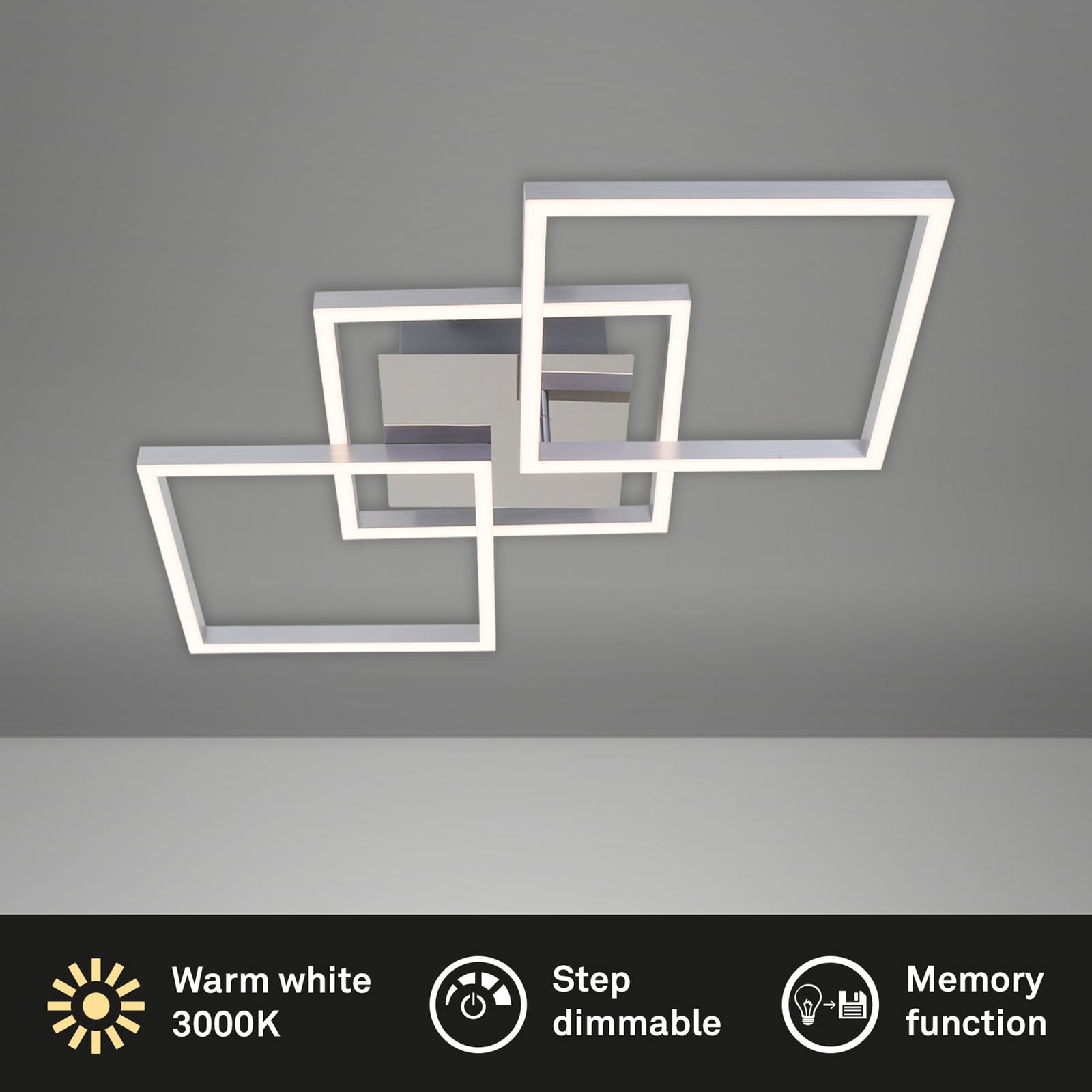 LED stropní světlo Frame step-dim chrom 76x37cm LED stropní světlo Frame step-dim chrom 76x37cm