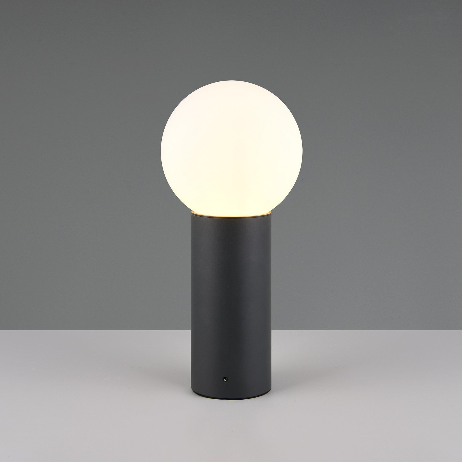 Sokkellampe Mures, antracit, højde 40 cm, metal