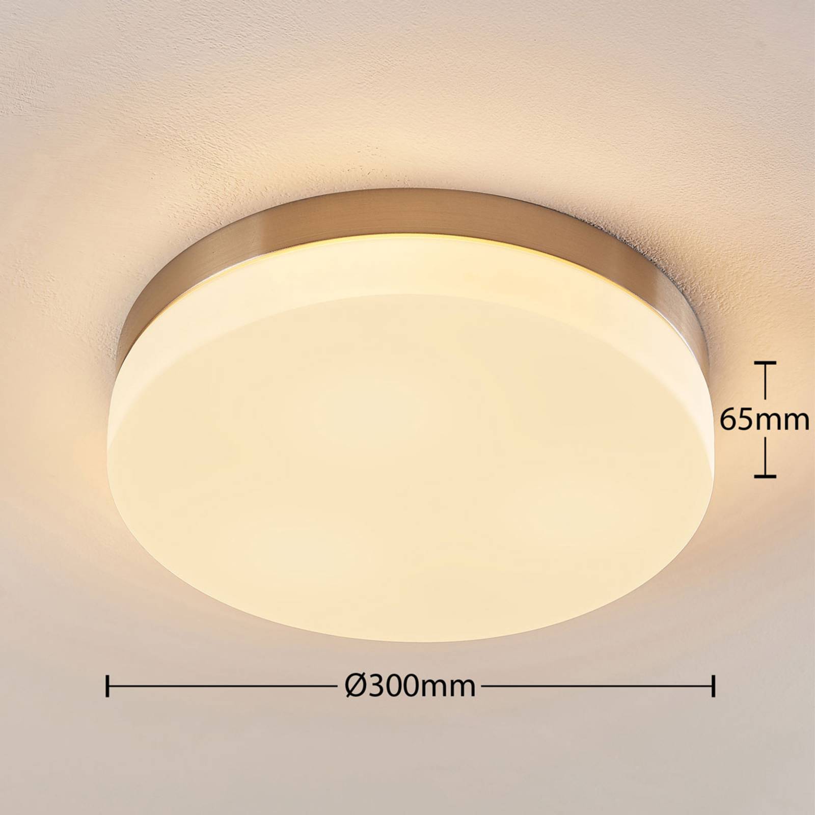 Łazienkowa lampa sufitowa Amilia, szklana Ø 30 cm