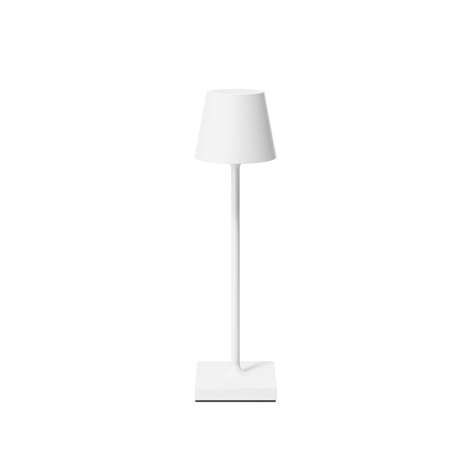 Lampe de table LED rechargeable Nuindie pocket, blanc neige