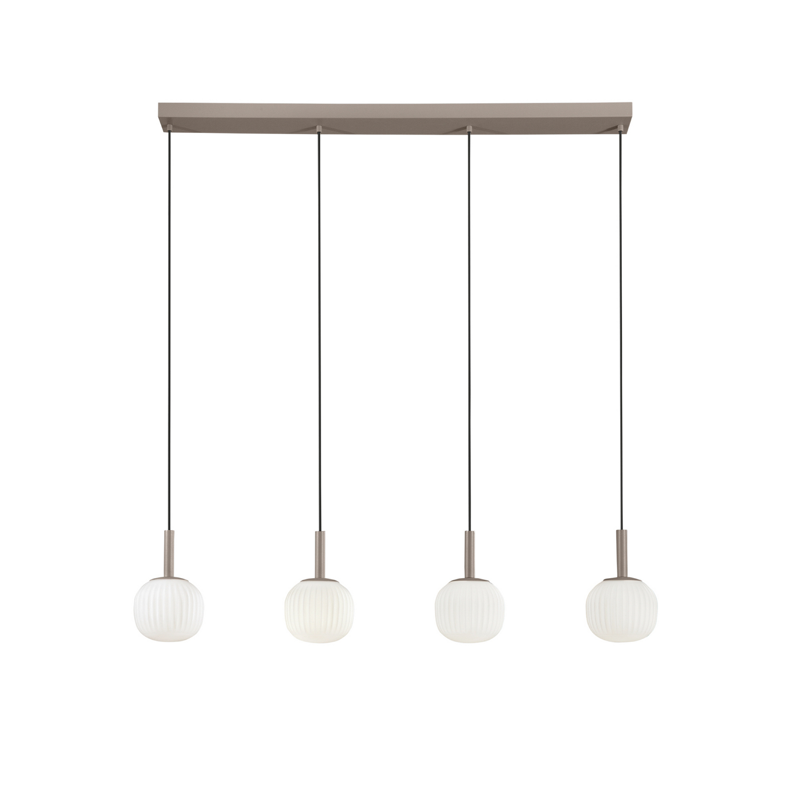 Rippvalgusti Eris, pikkus 114 cm, pruun/valge, metall/klaas, 4-lambiline