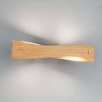 Quitani LED wall light Lian, oak wood
