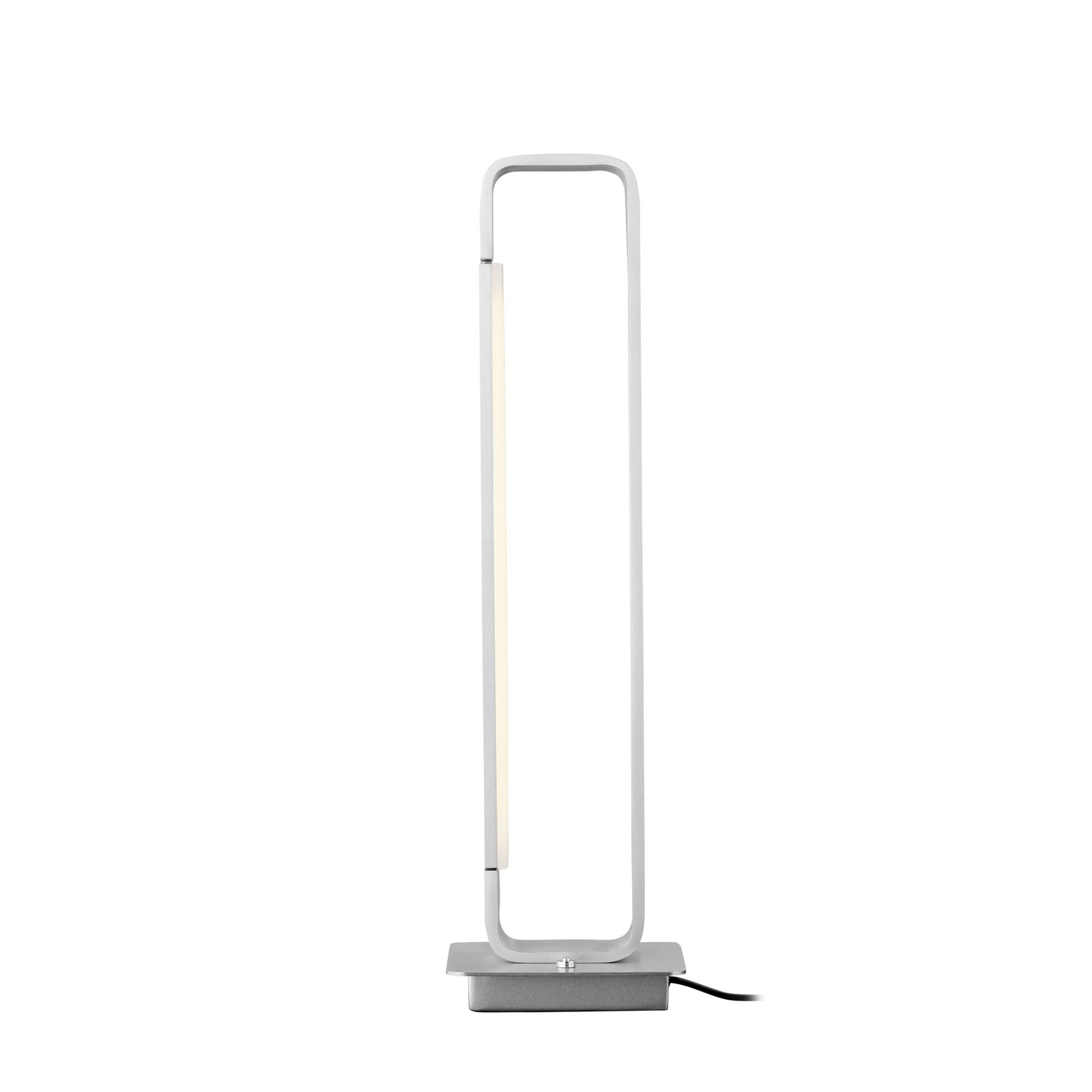 LED stolní lampa Box, otočná, eloxovaný hliník