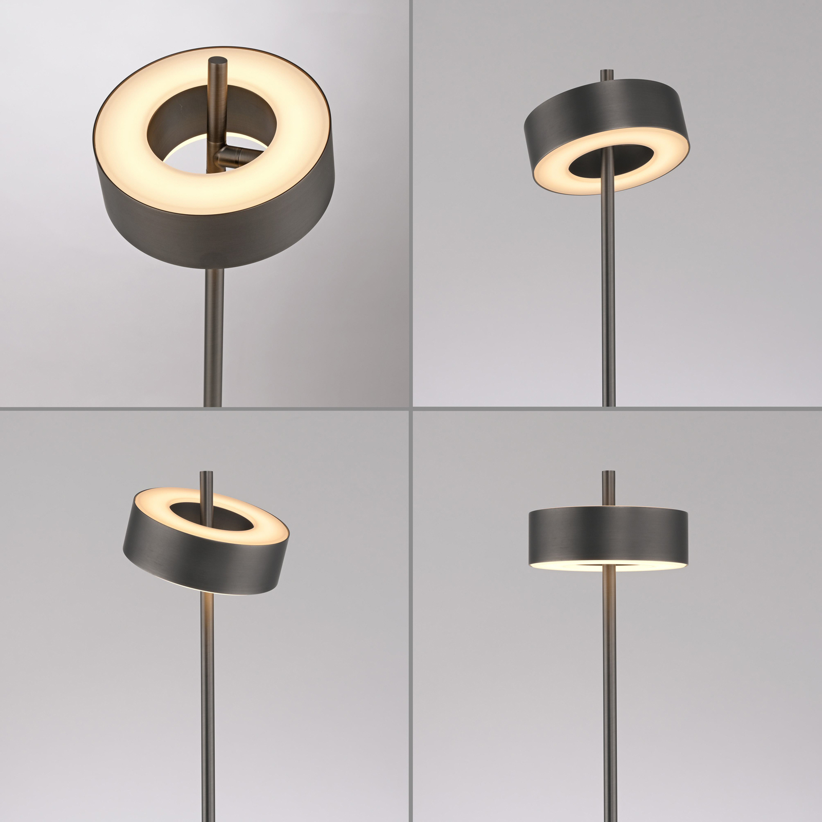 Paul Neuhaus LED-gulvlampe Q-Rotate mørkebrun 140 cm