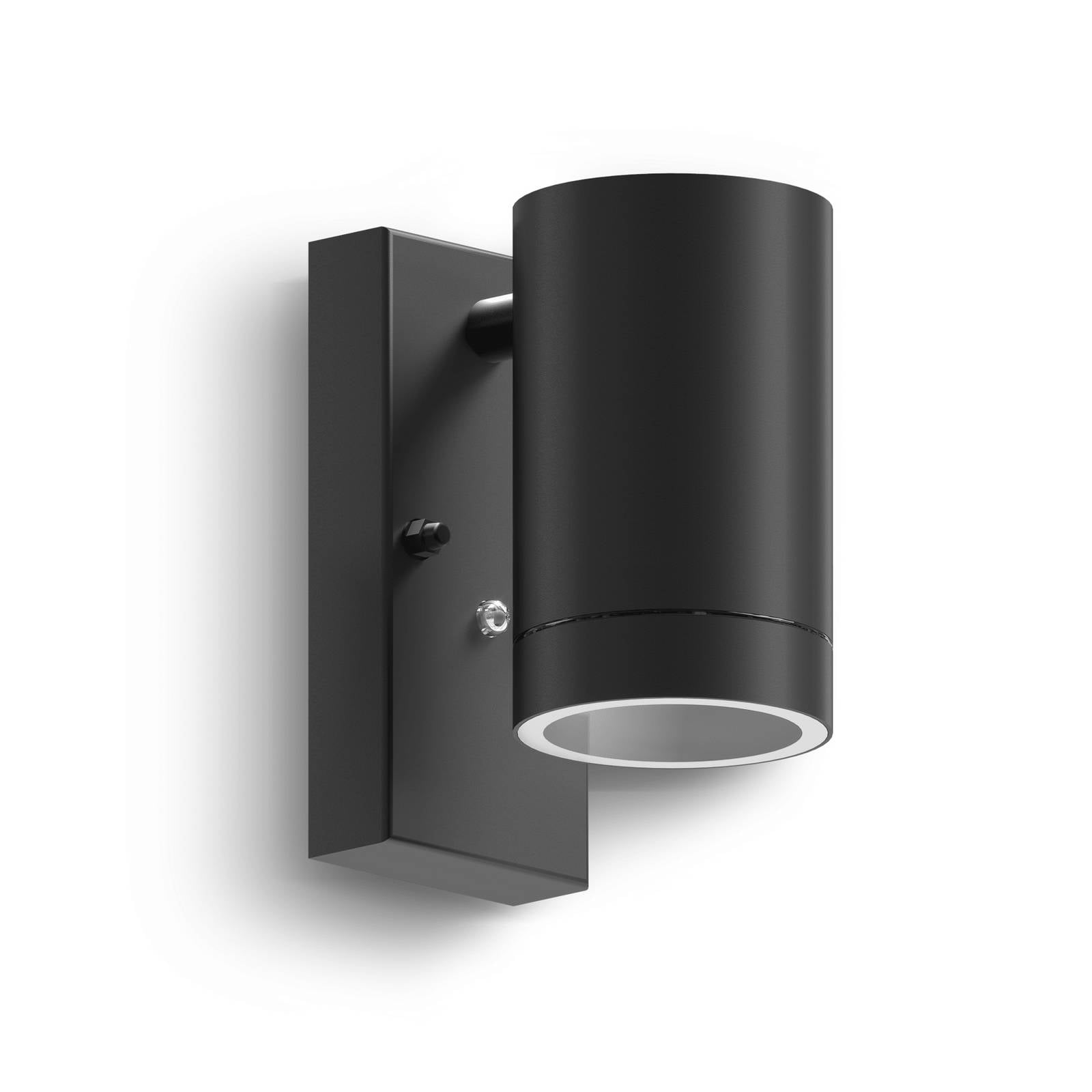 Calex Außenwandleuchte Alba GU10, Downlight, schwarz, Sensor
